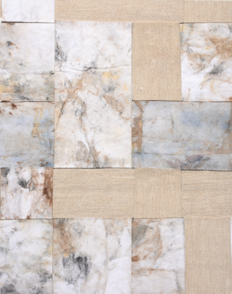 design_07 // material: recycling cotton & Hemp // pigment: litmus, earth & stone